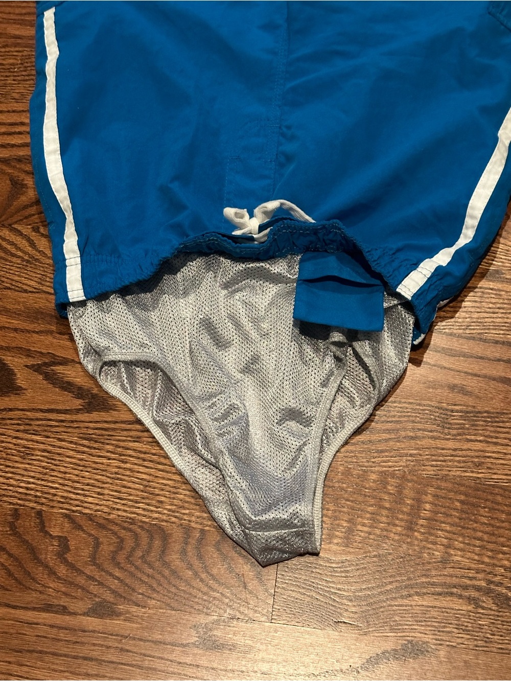 Burnside Blue Swim Trunks with White Trim Size 10-12 - Picture 4 of 5